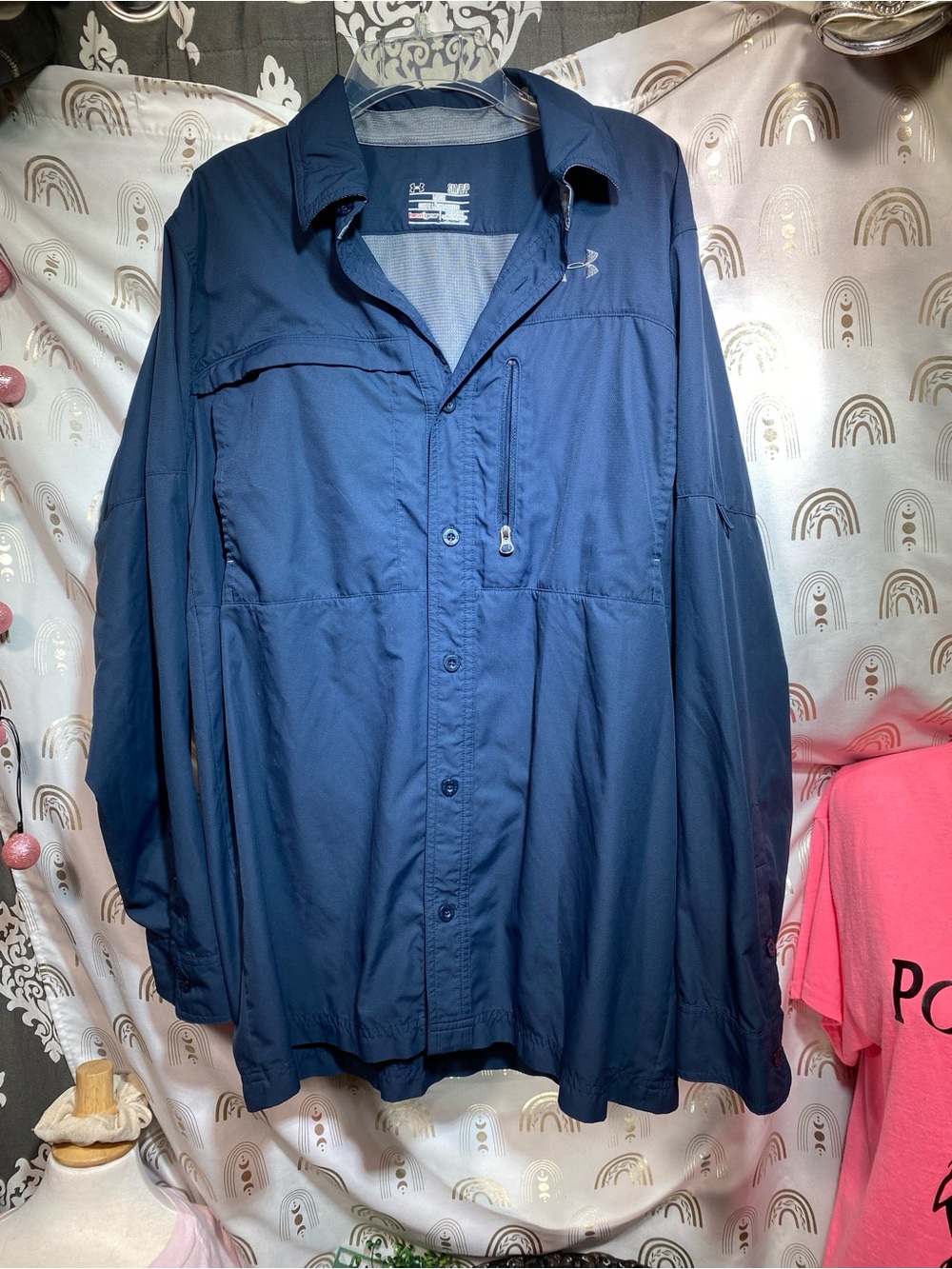 Under Armour Men's Navy Blue Lightweight Shirt Jacket